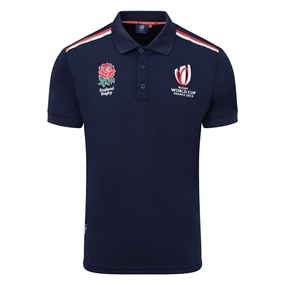 England X Rugby World Cup 2023 Mens Lightweight Polo - Navy - Fr