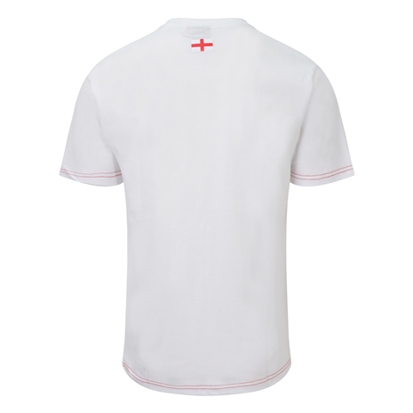 England X Rugby World Cup 2023 Mens Cotton T-Shirt - White - Bac