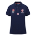 England X Rugby World Cup 2023 Womens Cotton Polo - Navy - Front  England X Rugby World Cup 2023 Womens Cotton Polo - Navy - Front