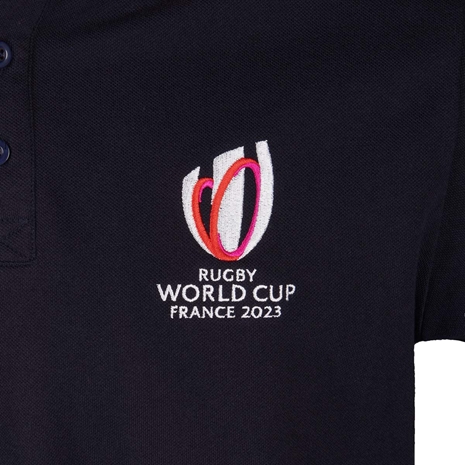 Mens Rugby World Cup 2023 Logo Polo - Navy - RWC Badge Mens Rugby World Cup 2023 Logo Polo - Navy - RWC Badge