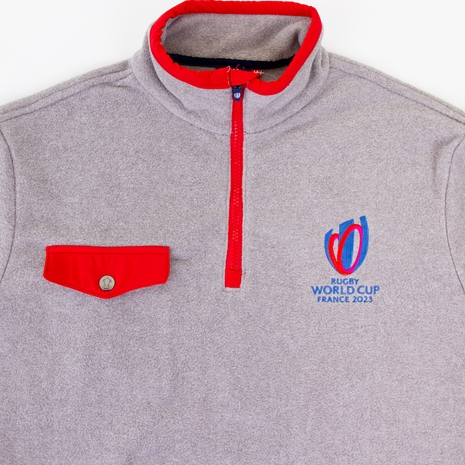 Mens Rugby World Cup 2023 No. 8 Fleece - Grey - Logos Mens Rugby World Cup 2023 No. 8 Fleece - Grey - Logos