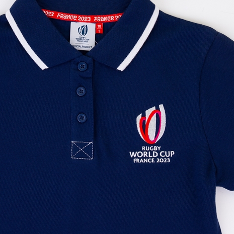 Womens Rugby World Cup 2023 Logo Polo - Navy - Logo Womens Rugby World Cup 2023 Logo Polo - Navy - Logo
