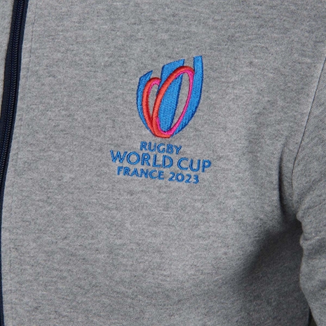 Womens Rugby World Cup 2023 Full Zip Hoodie - Grey - RWC Badge Womens Rugby World Cup 2023 Full Zip Hoodie - Grey - RWC Badge