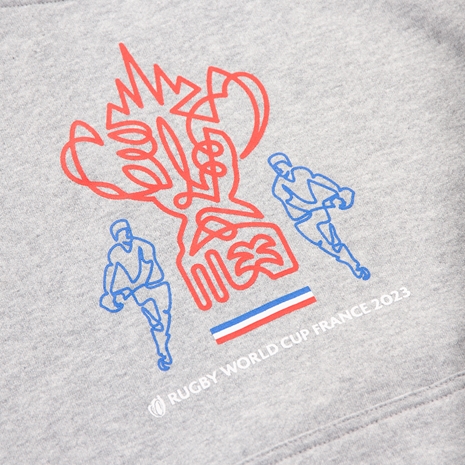 Kids Rugby World Cup 2023 Cup Hoodie - Grey - Logo Kids Rugby World Cup 2023 Cup Hoodie - Grey - Logo