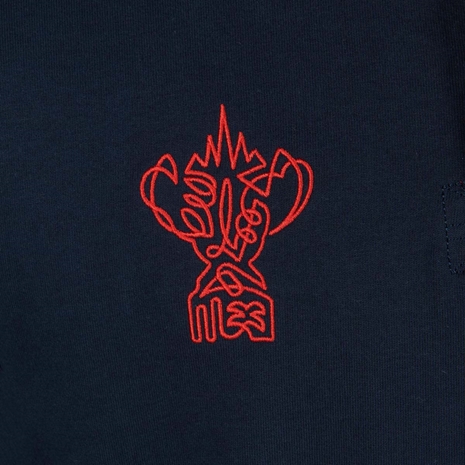 Mens Rugby World Cup 2023 Logo Rugby Shirt - Navy Long Sleeve - 