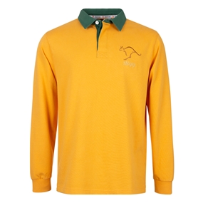 Rugbystore Australia 1899 Mens Rugby Shirt - Long Sleeve Gold - 