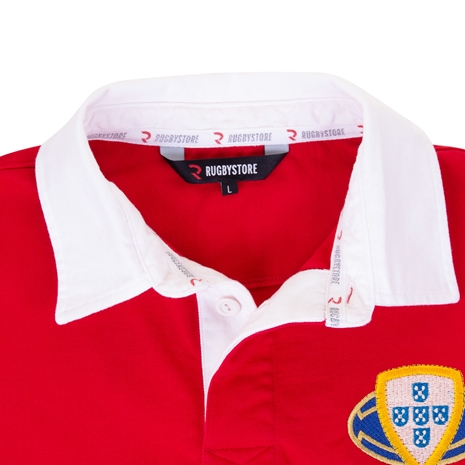 Portugal Mens Rugby Origins 1935 Rugby Shirt - Long Sleeve Red -