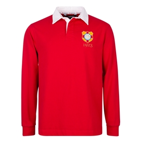 Tonga Mens Rugby Origins 1923 Rugby Shirt - Long Sleeve Red - Fr