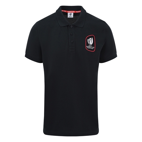 Rugby World Cup 2023 Mens 20 Nations Map Polo Shirt - Black - Fr Rugby World Cup 2023 Mens 20 Nations Map Polo Shirt - Black - Fr