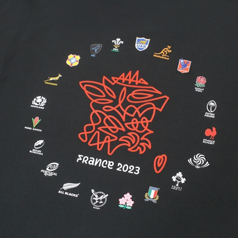 Rugby World Cup 2023 Mens 20 Nations Map Polo Shirt - Black - Gr Rugby World Cup 2023 Mens 20 Nations Map Polo Shirt - Black - Gr