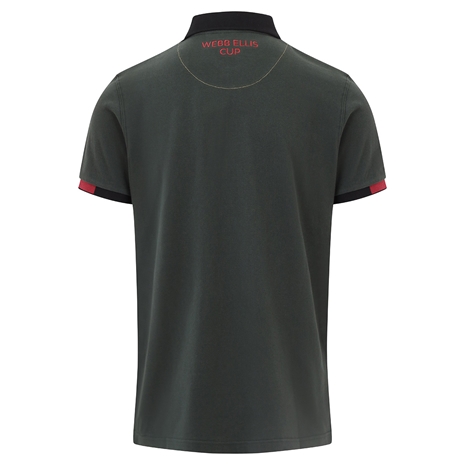 Mens Rugby World Cup 2023 Webb Ellis Pro Polo - Black Haze - Bac