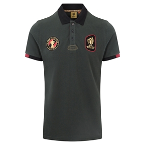 Mens Rugby World Cup 2023 Webb Ellis Pro Polo - Black Haze - Fro