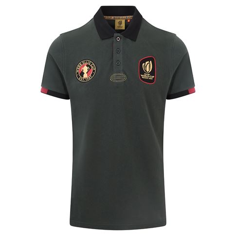 Mens Rugby World Cup 2023 Webb Ellis Pro Polo - Black Haze - Fro Mens Rugby World Cup 2023 Webb Ellis Pro Polo - Black Haze - Fro