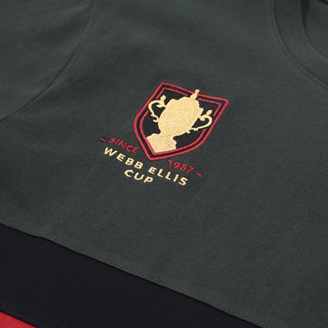 Mens Rugby World Cup 2023 Webb Ellis Stripe Tee - Black Haze - W