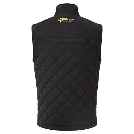 Mens Rugby World Cup 2023 Webb Ellis Gilet - Black - Back Mens Rugby World Cup 2023 Webb Ellis Gilet - Black - Back
