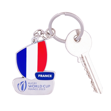 Rugby World Cup 2023 France Flag Keyring - With Keys Rugby World Cup 2023 France Flag Keyring - With Keys