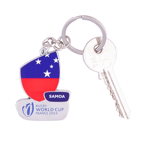 Rugby World Cup 2023 Samoa Flag Keyring - With Keys