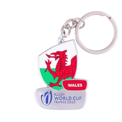 Rugby World Cup 2023 Wales Flag Keyring - Front Rugby World Cup 2023 Wales Flag Keyring - Front