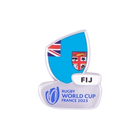 Rugby World Cup 2023 Fiji Flag Pin Badge - Front