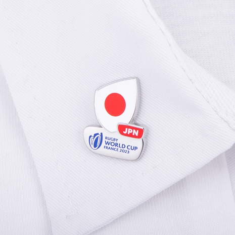 Rugby World Cup 2023 Japan Flag Pin Badge - On a Shirt Rugby World Cup 2023 Japan Flag Pin Badge - On a Shirt