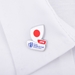 Rugby World Cup 2023 Japan Flag Pin Badge - On a Shirt  Rugby World Cup 2023 Japan Flag Pin Badge - On a Shirt