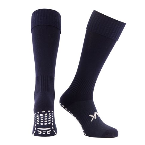 Atak Shox Non Slip Full Leg Socks Navy - Front Atak Shox Non Slip Full Leg Socks Navy - Front