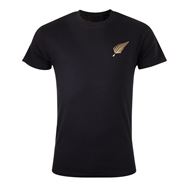 New Zealand Kids Classic Printed T-Shirt - Black - Front