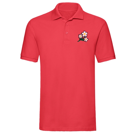 Mens Japan Cotton Polo - Red - Front
