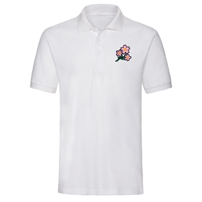 Mens Japan Cotton Pique Polo - White - Front