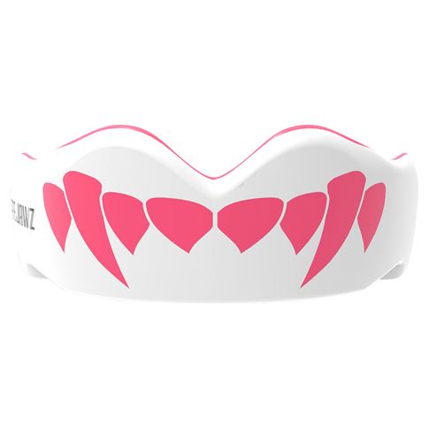 SafeJawz Pink Fangz Mouthguard - Front SafeJawz Pink Fangz Mouthguard - Front
