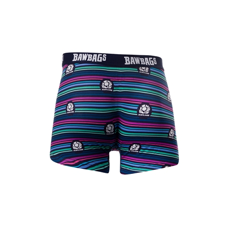 Bawbags Scotland Mens Striped Underwear - Navy - Back