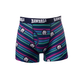 Bawbags Scotland Mens Striped Underwear - Navy - Front