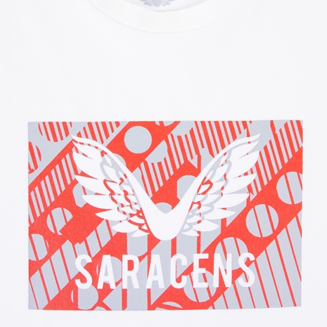 Saracens Kids Training Logo Tee - White 2023 - Logo