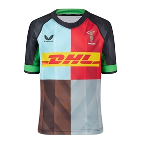 Harlequins Kids Home Rugby Shirt - Short Sleeve 2024 - Front