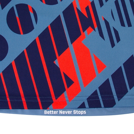 Saracens Mens Training Tee - Blue 2023 - Pattern