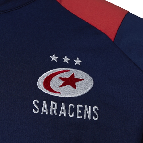 Saracens Mens Training 1/4 Zip Mid Layer - Navy 2023 - Saracens 