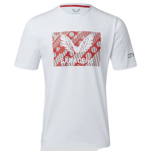 Saracens Mens Training Logo Tee - White 2023 - Front Saracens Mens Training Logo Tee - White 2023 - Front