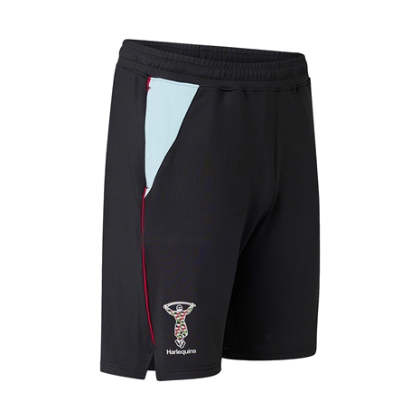 Harlequins Mens Training Fleece Shorts - Black 2023 - Harlequins