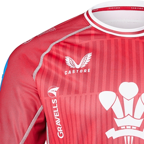 Scarlets Mens Home Rugby Shirt - Short Sleeve Red 2023 - Castore