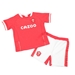 Brecrest Babies Wales Home Tee Shirt and Shorts - Red - Front 