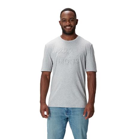 British and Irish Lions Mens Monument T-Shirt Grey - Model Front