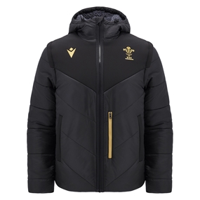 Wales Men Padded Bomber Jacket - Black 2025 - Front