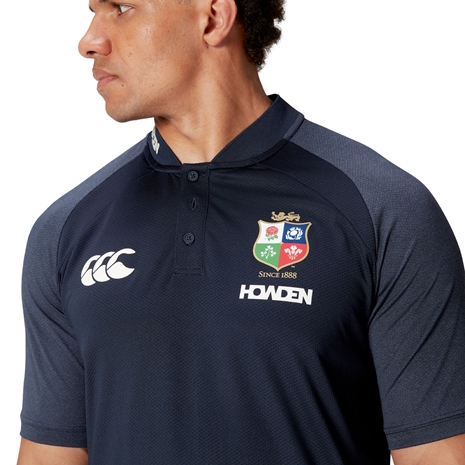 British and Irish Lions Mens Polo Navy - Model Crest