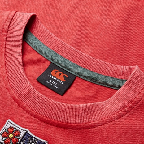 mens heritage t-shirt - red - front