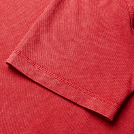 mens heritage t-shirt- red - detail
