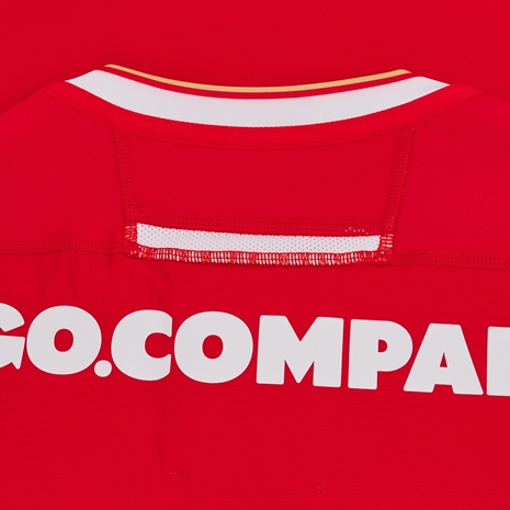 Wales Mens Home Rugby Shirt Slim Fit - Short Sleeve 2025 - Dragon