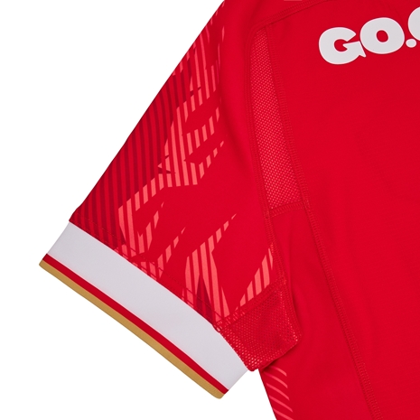 Wales Mens Home Rugby Shirt Slim Fit - Short Sleeve 2025 - Sleeve
