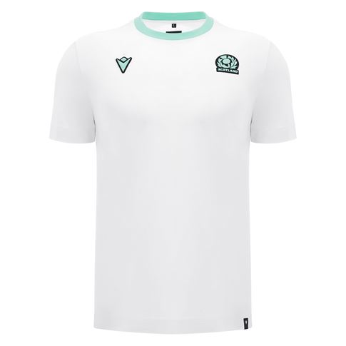 Scotland Mens Travel Cotton T-Shirt - White - Short Sleeve 2025 - Front Scotland Mens Travel Cotton T-Shirt - White - Short Sleeve 2025 - Front