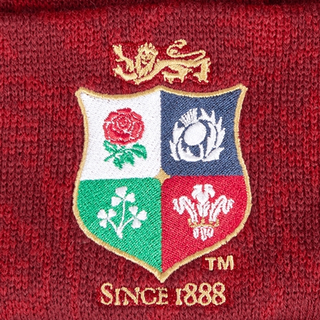 British and Irish Lions Bobble Hat Red - Crest