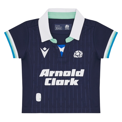 Scotland Baby Home Rugby Shirt 2025 - Front Scotland Baby Home Rugby Shirt 2025 - Front